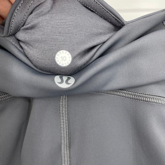 Lululemon Run Smoothly 7/8 Tight Titanium Gray Size 10 Nulux Mesh - Picture 10 of 12